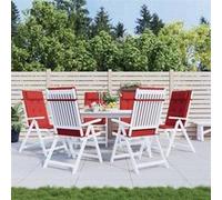 vidaXL Coussins de chaise à dossier haut 361894 – lot de 6, tissu Oxford rouge
