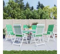 VidaXL Coussins de chaise à dossier haut - Lot de 6 vert