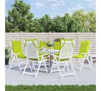 vidaXL Coussins de chaise à dossier haut lot de 6 vert vif