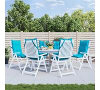 VIDAXL Coussins de chaise à dossier haut turquoise