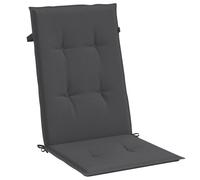 vidaXL Coussins de chaise à haut dossier 4 pcs. Melange Anthracite 120x50x4 cm Tissu