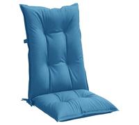 vidaXL Coussins de chaise à haut dossier 4 pcs. Melange Bleu 120x50x7 cm Tissu