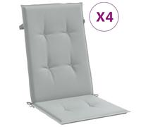 vidaXL Coussins de chaise à haut dossier 4 pcs. Melange gris clair 120x50x4 cm Tissu