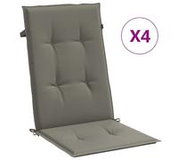 vidaXL Coussins de chaise à haut dossier 4 pcs. Melange Gris foncé 120x50x4 cm Tissu