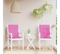 vidaXL Stoelkussens 2 st lage rug stof roze361334 G