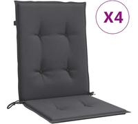 vidaXL Coussins de chaise basse 4 pcs Mélange Anthracite 100x50x4cm Tissu