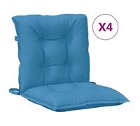 vidaXL Coussins de chaise basse 4 pcs. Melange Bleu 100x50x7 cm Tissu