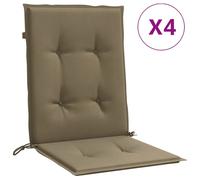 vidaXL Coussins de chaise basse 4 pcs. Melange Taupe 100x50x4 cm Tissu