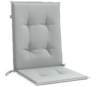 vidaXL Coussins de chaise Dossier bas Gris clair