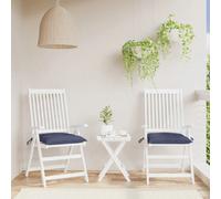 vidaXL Coussins de Chaise Lot de 2 Bleu Marine 50x50x7 cm Tissu Oxford