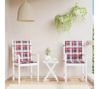 VIDAXL Coussins de chaise de jardin à dossier bas lot de 2