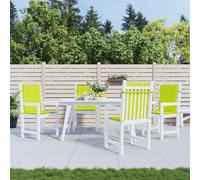 vidaXL Coussins de chaise de jardin à dossier bas lot de 4