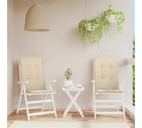 vidaXL Coussins de chaise dossier haut - Lot 2 - Beige