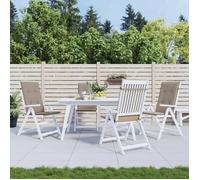 vidaXL Coussins jardin dossier haut - Lot de 4 - Taupe