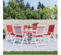 vidaXL Coussins de chaise haute - Rouge