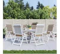 vidaXL Coussins de chaise jardin dossier haut lot de 6 - Taupe