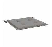 vidaXL Coussins de Chaise de Jardin Lot de 4, Coussin de Siège de Salon, Coussin de Meuble de Terrasse, Coussin d’Assise Extérieur, Gris 50x50x3 cm Tissu Oxford