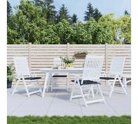 vidaXL Coussins de chaise de jardin lot de 4 motif à carreaux noir