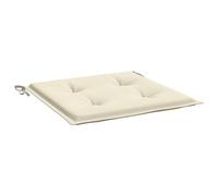 vidaXL Coussins de Chaise de Jardin Lot de 6, Coussin de Siège de Salon, Coussin de Meuble de Terrasse, Coussin d’Assise Extérieur, Crème 50x50x3cm Tissu Oxford