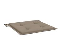 vidaXL Coussins de Chaise de Jardin Lot de 6, Coussin de Siège de Salon, Coussin de Meuble de Terrasse, Coussin d’Assise Extérieur, Taupe 50x50x3cm Tissu Oxford