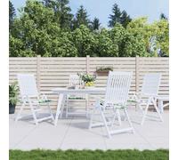 vidaXL Lot de 4 Coussins de Chaise de Jardin, Galettes de Siège Antidérapantes, Décoration Terrasse Patio Extérieur, Multicolore 40x40x4 cm
