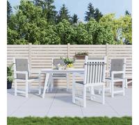 vidaXL Coussins de chaise dossier bas - Lot 4 - Gris