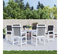 vidaXL Coussins de chaise dossier bas - Lot 6 - Noir