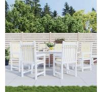 vidaXL Coussins de chaise dossier bas - Lot de 6 crème