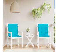 vidaXL Coussins de chaise dossier bas - Turquoise