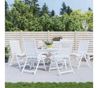 vidaXL Lot de 6 Coussins de Chaise, Coussins de Siège de Patio, Coussins de Canapé de Jardin, Coussins d'Assise Extérieur, à Motif de Feuilles 50x50x7 cm