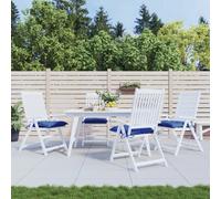 vidaXL Coussins de chaise lot de 4 bleu 40x40x7 cm tissu oxford