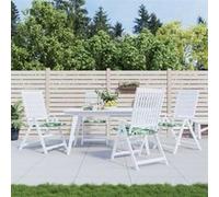vidaXL Coussins de chaise lot de 4 motif de feuilles 40x40x3 cm tissu 361003 Or G