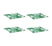 vidaXL Coussins lot de 4 - Feuilles motif