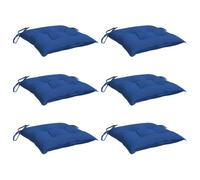 vidaXL Coussins de Chaise Lot de 6 Bleu 40x40x7 cm Tissu Oxford
