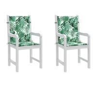 vidaXL Coussins de Dossier Feuille 2 pcs Motif Feuille 100 x 50 x 3 cm, Coussin rectangulaire Moderne, Housse Amovible, idéal pour fauteuils, intérieur ou extérieur, déco Douce