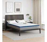 Vidaxl Coussins De Matelas Blanc Et Bleu 160 X 200 Cm