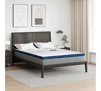 Vidaxl Coussins De Matelas Blanc Et Bleu 160 X 200 Cm