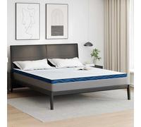 Vidaxl Coussins De Matelas Blanc Et Bleu 200 X 200 Cm