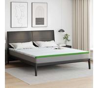 Vidaxl Coussins De Matelas Blanc Et Vert 200 X 200 Cm