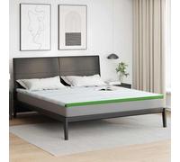 Vidaxl Coussins De Matelas Blanc Et Vert 200 X 200 Cm