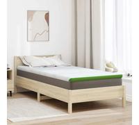Vidaxl Coussins De Matelas Blanc Et Vert 90 X 190 Cm