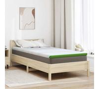 Vidaxl Coussins De Matelas Blanc Et Vert 90 X 200 Cm