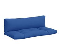 vidaXL Coussins de Palette Lot de 2 Bleu Tissu