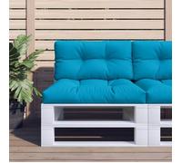 vidaXL Coussins de palette Lot de 2 bleu en tissu 360715