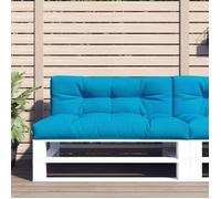 vidaXL Coussins de palette lot de 2 bleu tissu