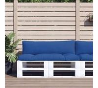 vidaXL Coussins de palette Lot de 2 Bleu en tissu