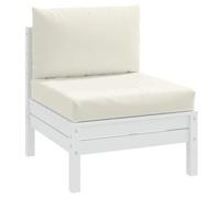 vidaXL Coussins de palette lot de 2 crème mélangé tissu 4002643