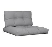vidaXL Coussins de Palette Lot de 2 Gris Tissu
