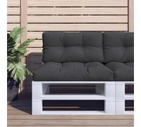 vidaXL Coussins de palette Lot de 2 Noir