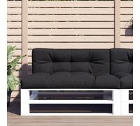 vidaXL Coussins de palette lot de 2 noir tissu